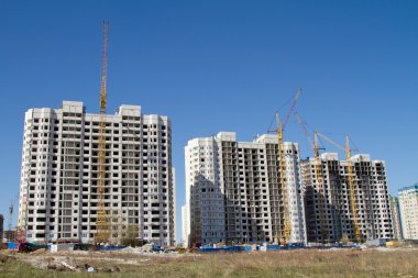 Nizhny Novgorod, Rusya Federasyonu - 7 Mayıs: Yeni Konut Kompleksi c altında