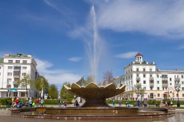 SARANSK, RUSSIA - MAY 9: Fountain 