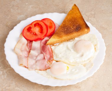 Pastırma ve yumurta ve tost Kahvaltı