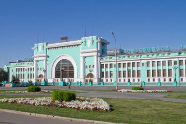 Novosibirsk, Rusya Federasyonu - 9 Ağustos: Tren istasyonu Novosibirsk-ana
