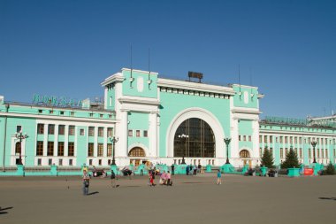 Novosibirsk, Rusya Federasyonu - 9 Ağustos: Tren istasyonu Novosibirsk-ana