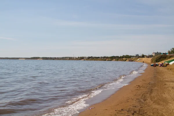 Praia de areia lagos salgados terapêuticos Bolschoe Yarovoye — Fotografia de Stock