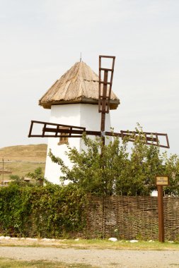 Taman, Rusya Federasyonu - 12 Ağustos: Windmill etnografik Köyü