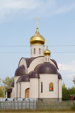 Orthodox church in the village of Sennoy on the Taman Peninsula clipart