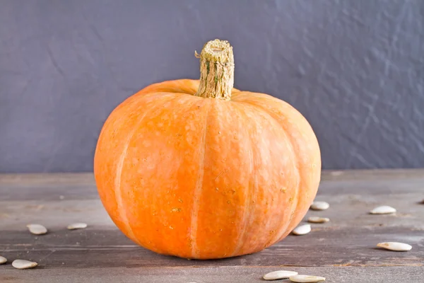 Maturare semi di zucca e zucca arancione — Foto Stock