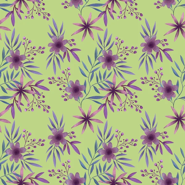 Trama de impresión de tela de flores patrón sin costura con flores — Foto de Stock