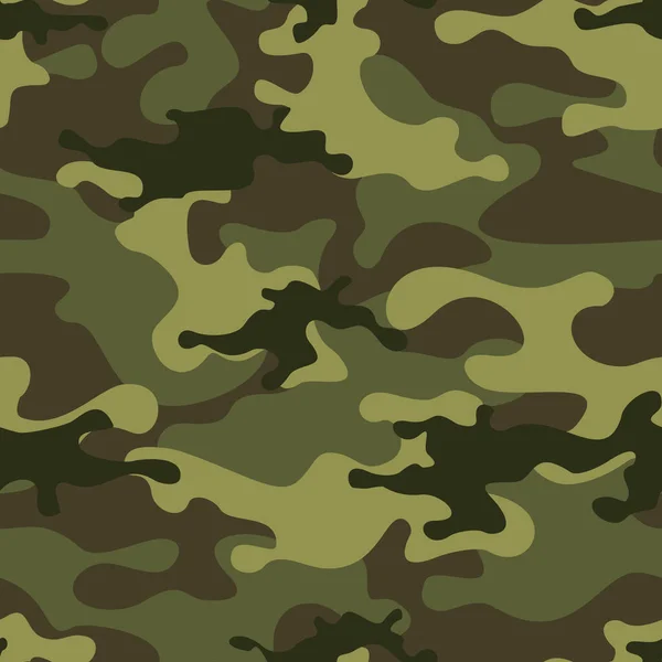 Camuflagem Militar Camo Sem Costura Padrão Textura Infinita Manchas Verdes — Vetor de Stock