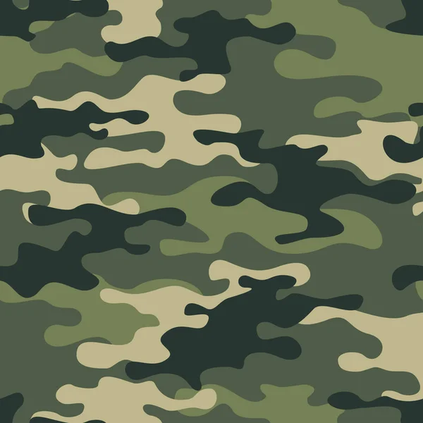 Camuflagem Padrão Sem Costura Textura Militar Camo Abstrato Lugares Fundo — Vetor de Stock