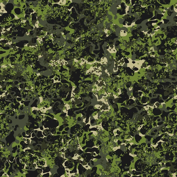 Camouflage Motif Sans Couture Des Taches Vertes Texture Militaire Impression — Image vectorielle