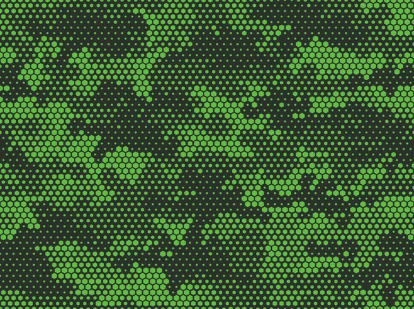 Camouflage Nahtlose Muster Abstrakt Camo Von Sechseckigen Elementen Endlose Militärische — Stockvektor