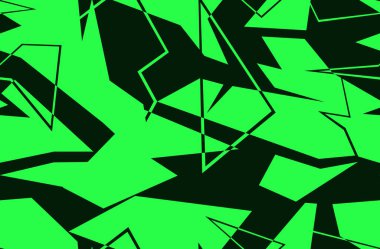 Yarış arka planı geometrik. Soyut kamuflaj deseni. Vinil ve çıkartma baskısı. Şekillerden ve çizgilerden oluşan sonsuz doku. Vektör