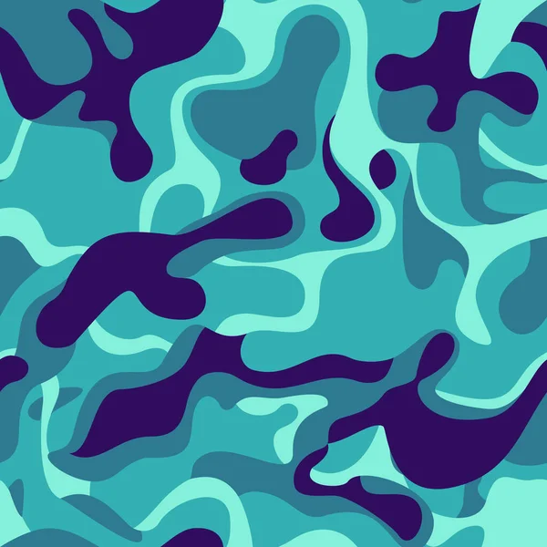 Camouflage Nahtlose Muster Von Flecken Abstraktes Camo Textur Aus Wasserflecken — Stockvektor