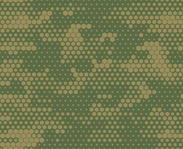 Camouflage Militaire Motif Sans Couture Camo Abstrait Partir Éléments Hexagonaux — Image vectorielle