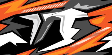 Geometrik dikişsiz desen. Yarış geçmişi. Arabalar için soyut kamuflaj. Vinil baskı ve çıkartma. Vektör illüstrasyonu