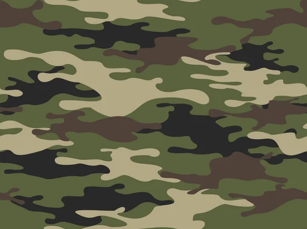 Patrón Sin Costura Camuflaje Manchas Textura Militar Camuflaje Abstracto Impresión — Vector de stock