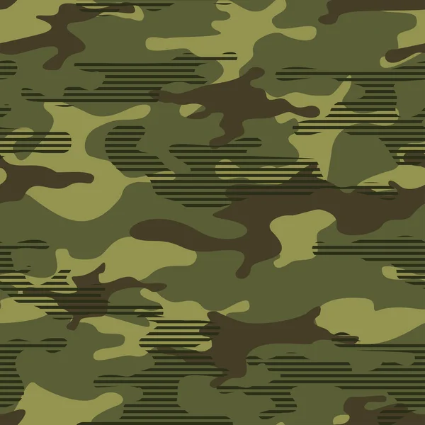 Camouflage Modello Senza Cuciture Moderno Camo Astratto Macchie Linee Struttura — Vettoriale Stock