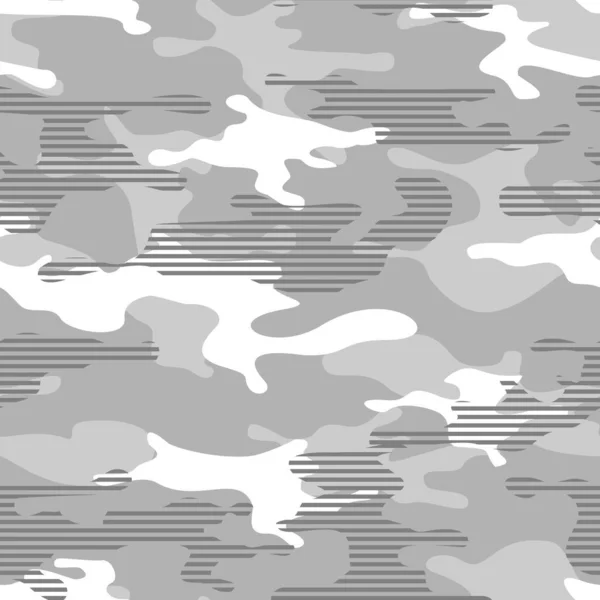 Álcázás Zökkenőmentes Minta Modern Absztrakt Álcázás Foltokból Vonalakból Katonai Textúra — Stock Vector