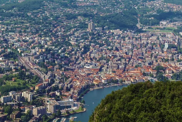Вид Лугано, Швейцария — стоковое фото