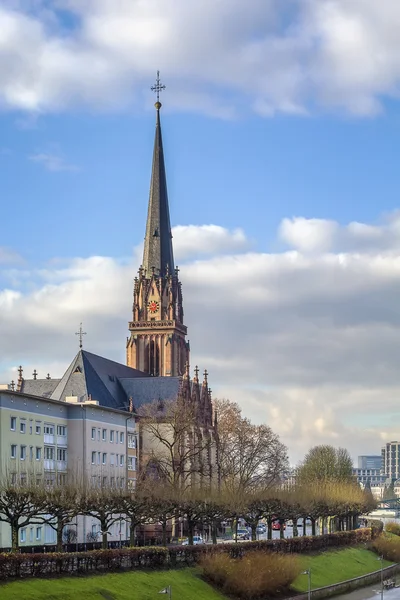 Vista de Dreikonigskirche, Frankfurt — Fotografia de Stock