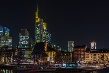 gece, Almanya Frankfurt am Main görünümü