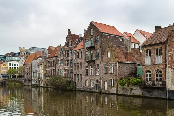 Lys rivier embankment, Gent, België — Stockfoto