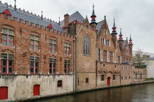 Vista para o canal de Bruges, Bélgica — Fotografia de Stock