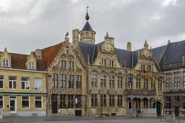 Veurne 市政厅比利时 — 图库照片