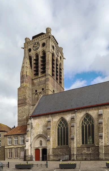 Kostel Saint Nicolas, Veurne, Belgie — Stock fotografie