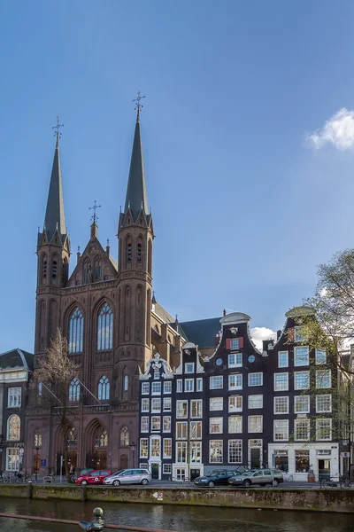 Vista de Amsterdam embankment, Países Baixos — Fotografia de Stock