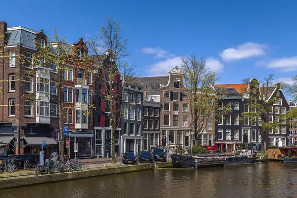 Vista del canal de Ámsterdam, Países Bajos — Foto de Stock