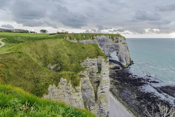 Acantilados en Etretat, Francia — Foto de Stock