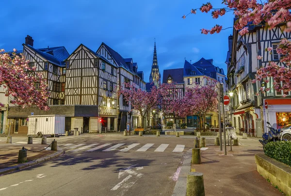 Straat in Rouen, Frankrijk Rechtenvrije Stockafbeeldingen