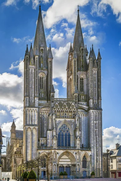 Coutances Cathedral Gotycka Katedra Rzymskokatolicka Zbudowana Latach 1210 1274 Mieście — Zdjęcie stockowe