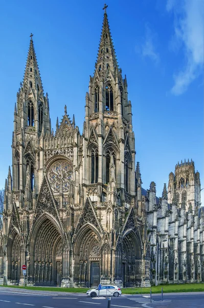 Iglesia Abadía Saint Ouen Una Gran Iglesia Gótica Católica Rouen — Foto de Stock