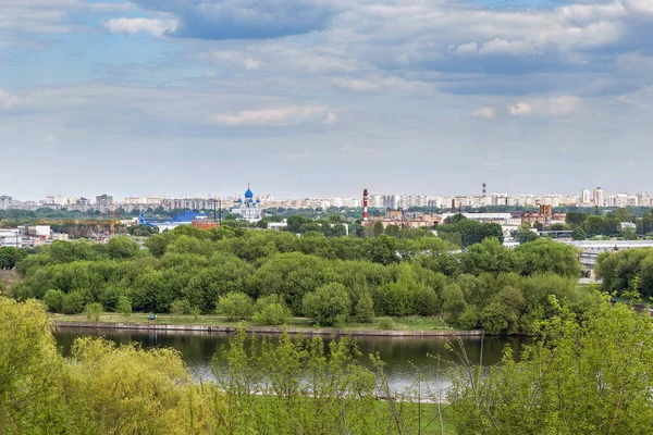 Uitzicht Moskou Vanaf Hoge Oever Van Rivier Moskou Kolomenskoye Rusland — Stockfoto