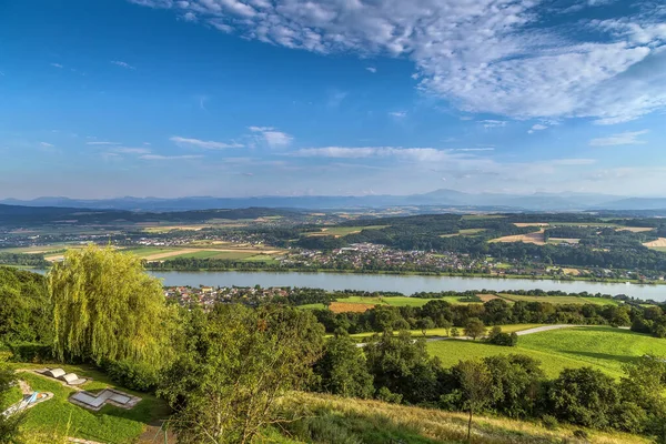 View Danube River Valley Melk Austria — Stock Photo, Image