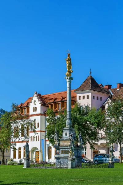 Avusturya Seckau Manastırı Nın Önündeki Veba Sütununda — Stok fotoğraf
