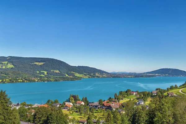 Vista Attersee Maior Lago Região Salzkammergut Estado Austríaco Alta Áustria — Fotografia de Stock