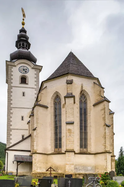 Kościół Parafialny Miejscowości Lieding Koło Strassburga Karyntia Austria — Zdjęcie stockowe