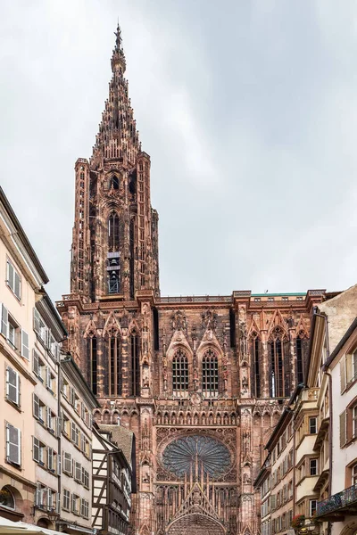 Catedral Estrasburgo Também Conhecida Como Strasbourg Minster Uma Catedral Gótica — Fotografia de Stock