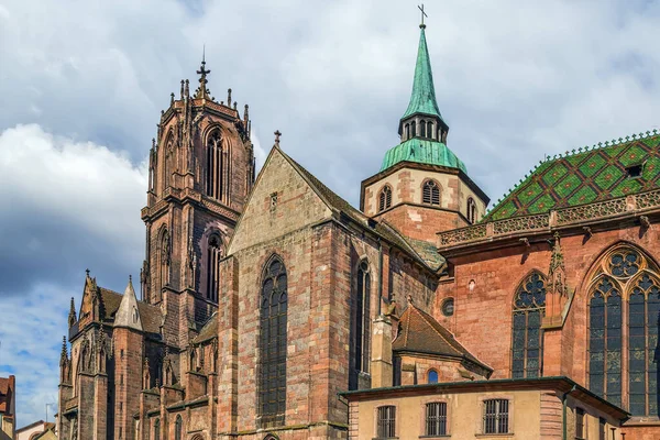 Kościół Jerzego Jest Gotyckim Kościołem Selestat Bas Rhin Alzacja Francja — Zdjęcie stockowe