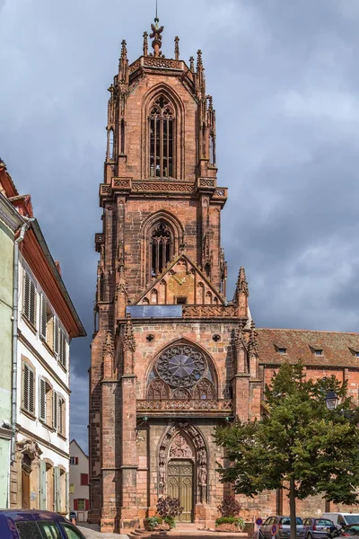 George Church Una Iglesia Gótica Selestat Bajo Rin Alsacia Francia —  Fotos de Stock