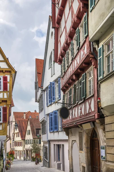 Ulice Tubingenu Historickými Domy Německo — Stock fotografie