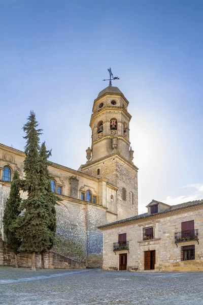 대성당 Former Cathedral Baeza 스페인 루시아의 베자에 가톨릭 교회이다 — 스톡 사진