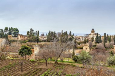 Alhambra manzarası, Genelkurmay bahçelerinden, Granada, İspanya