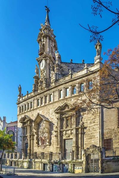 桑托斯 Santos Juanes或Sant Joan Del Mercat 是西班牙瓦伦西亚的一座罗马天主教教堂 — 图库照片