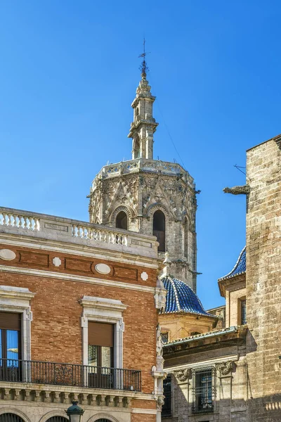 Spanya Valensiya Katedrali Nden Bell Tower Micalet — Stok fotoğraf
