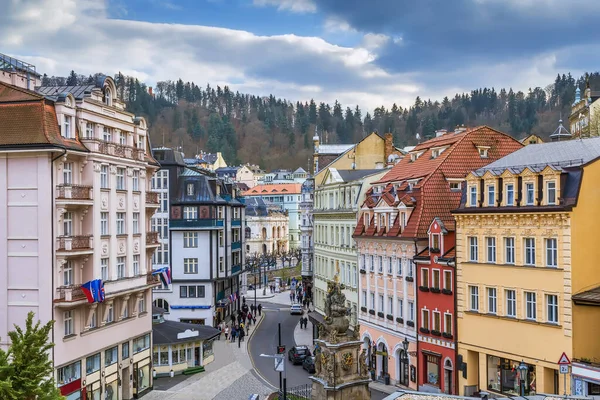 Karlovy Vary Şehir Merkezi Çek Cumhuriyeti — Stok fotoğraf