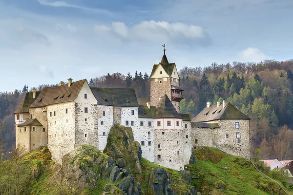 Die Burg Loket Ist Eine Gotische Burg Aus Dem Jahrhundert — Stockfoto