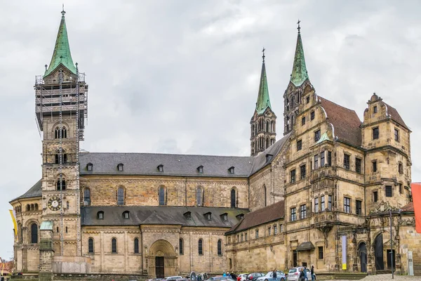班贝格大教堂 Bamberg Cathedral Bamberger Dom 是德国班贝格的一座教堂 始建于13世纪 — 图库照片